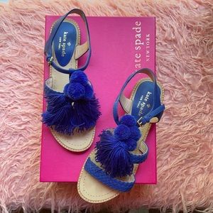 Kate Spade Sunset Cobalt Woven Nappa